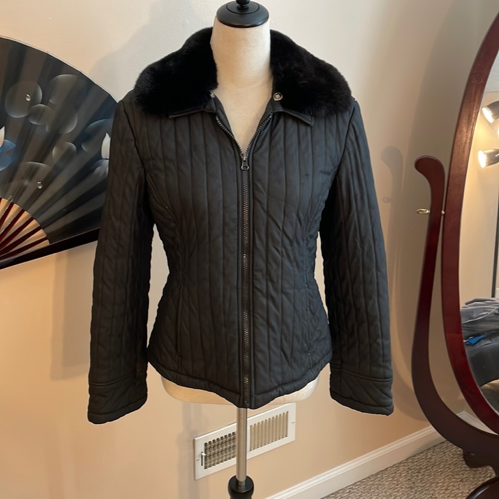 MUDD black jacket with removable fur